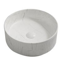 Раковина накладна MIXXUS PREMIUM WAVE-0102 MARBLE 370х370х130mm (MP6528)