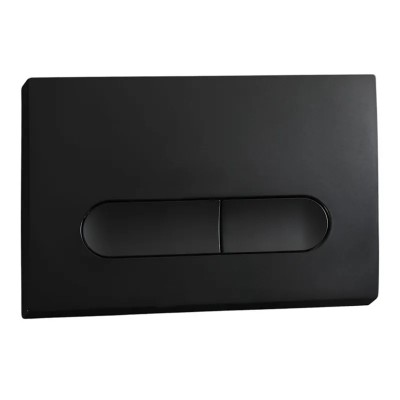 Панель змиву KOER KT-0608-05 240x160x10mm пластикова, кнопка закруглена (колір чорний матовий) (KR6125) Панель змиву KOER KT-0608-05 240x160x10mm пластикова, кнопка закруглена (колір чорний матовий) (KR6125)