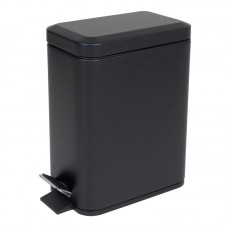 Відро для сміття з плавним закриттям прямокутне Zerix Sansa-TC0105 Black 5 л колір чорний (ZX5894)