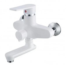 Змішувач для ванни PLAMIX OSCAR-008 EURO SET WHITE (зі шлангом, лійкою та кронштейном) (PM0698) Змішувач для ванни PLAMIX OSCAR-008 EURO SET WHITE (зі шлангом, лійкою та кронштейном) (PM0698)