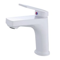 Змішувач для умивальника Plamix Lucas-001 SET White з підведенням (PM0706) Змішувач для умивальника Plamix Lucas-001 SET White з підведенням (PM0706)
