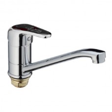 Смеситель для кухни HAIBA MAGIC 555 (15 см) с черной ручкой (HB0671)
