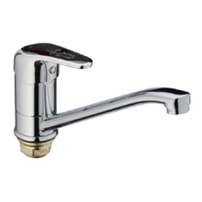 Смеситель для кухни HAIBA MAGIC 555 (15 см) с черной ручкой (HB0671)