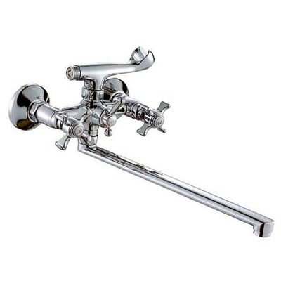 Смеситель для ванны HAIBA ZEUS 143 с полнооборотной кран буксой (HB0422)