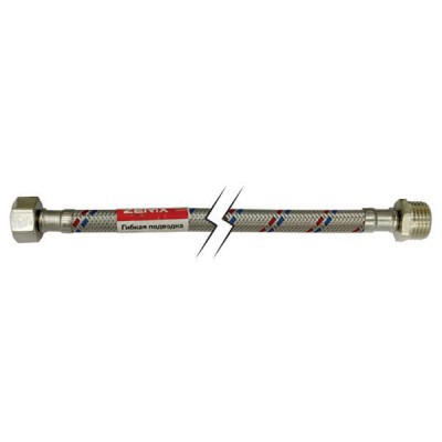 Гибкая подводка (шлаги в нержавеющей оплетке) 1/2'' ГШ-150 см ZERIX (ZX1567)