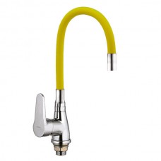 Смеситель для кухни ZERIX SOP7 045 с желтым гибким изливом (ZX2669) Смеситель для кухни ZERIX SOP7 045 с желтым гибким изливом (ZX2669)