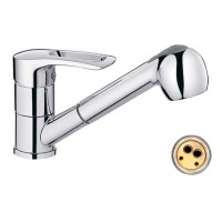 Смеситель для кухни Haiba HANSBERG 014 c выдвижной лейкой (HB0208)