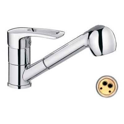 Змішувач для кухні Haiba Hansberg 014 c висувною лійкою (HB0208)