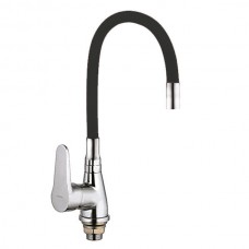 Смеситель для кухни ZERIX SOP7 045 с черным гибким изливом (ZX2662) Смеситель для кухни ZERIX SOP7 045 с черным гибким изливом (ZX2662)