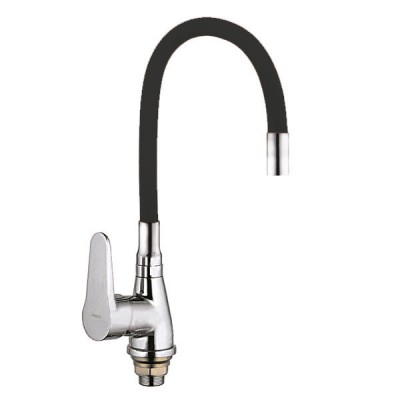 Смеситель для кухни ZERIX SOP7 045 с черным гибким изливом (ZX2662) Смеситель для кухни ZERIX SOP7 045 с черным гибким изливом (ZX2662)