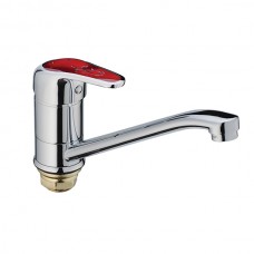 Смеситель для кухни HAIBA MAGIC 555 с красной ручкой (HB0669)