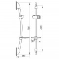 Стойка для душа ZERIX L106C с мыльницей (без шланга и лейки) (LL1759)